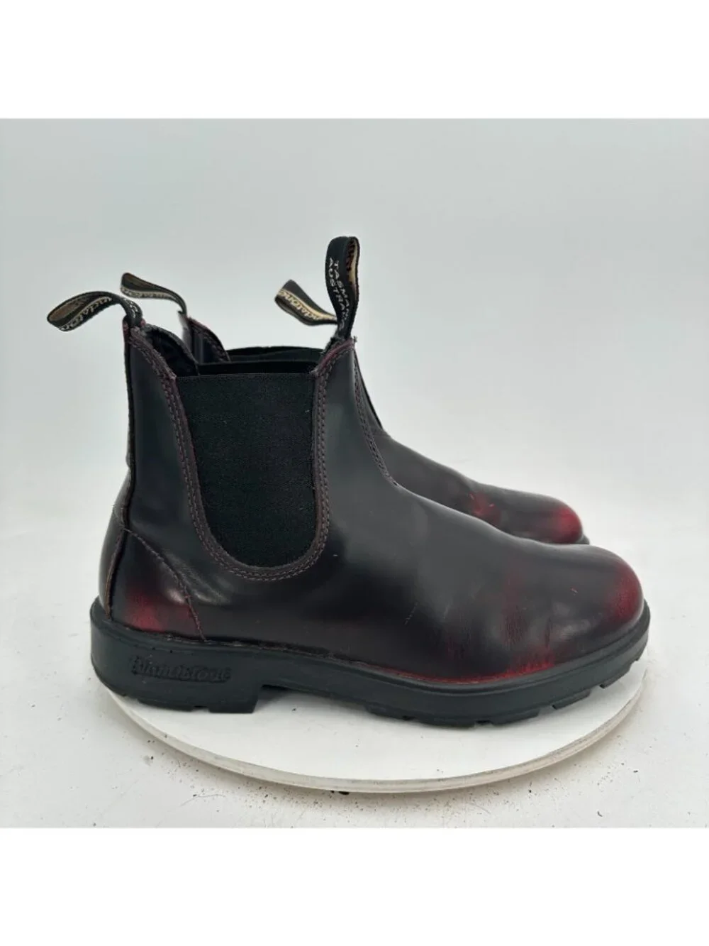 Blundstone Men Size 7 US 8 Black Leather Pull On Side Elastic Chelsea Boot